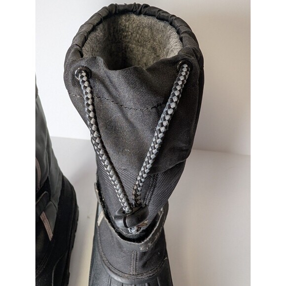 LL Bean Winter Snow Boots Kids Size 5 Northwoods Black & Gray with Felt Inserts - Picture 6 of 10